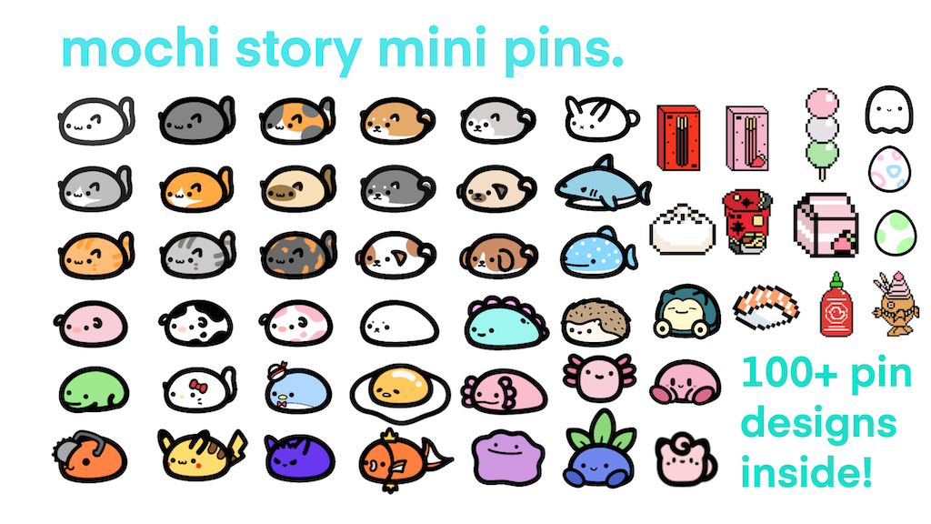 Mochi Story Mini Pins