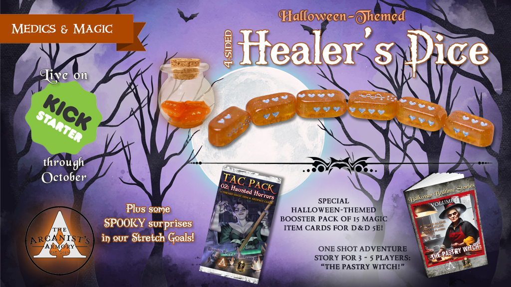 Medics & Magic: 5e Halloween Healer's Dice & Mystic Items