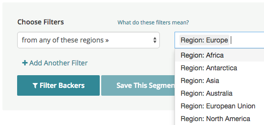 BackerKit segments